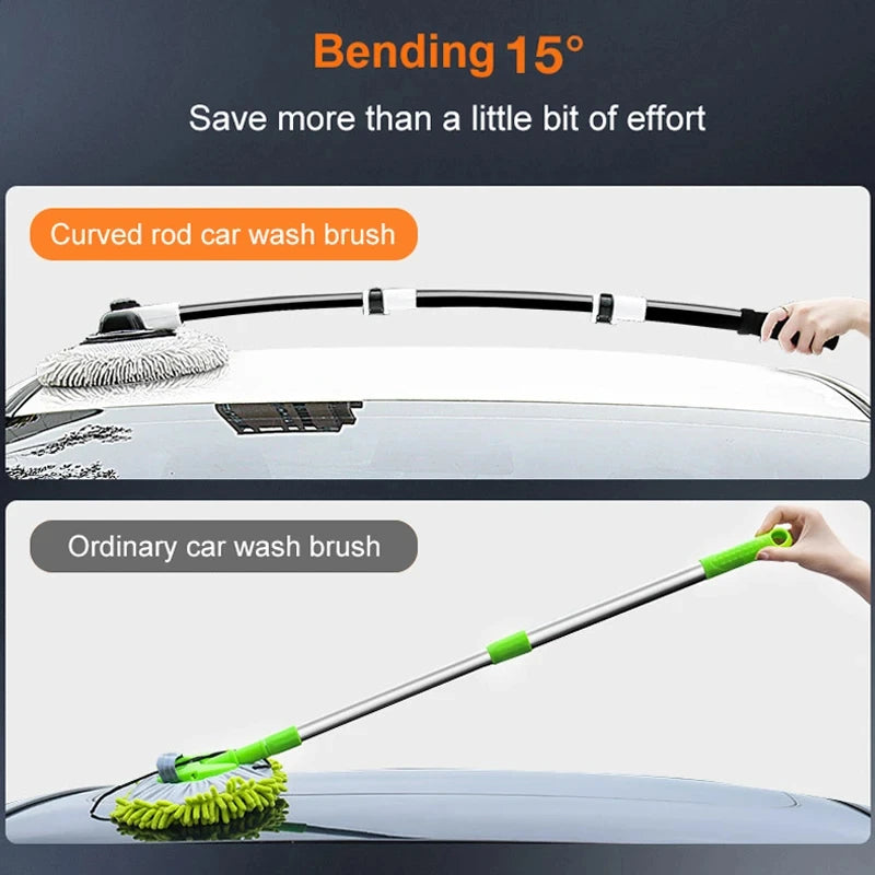 Danoz CleanSmart Telescoping Car Wash Brush 🚗✨ | Soft Chenille Mop Head | Extends 59–110cm | 90° Rotating Head | Scratch-Free | Perfect for Cars, Windows & More!