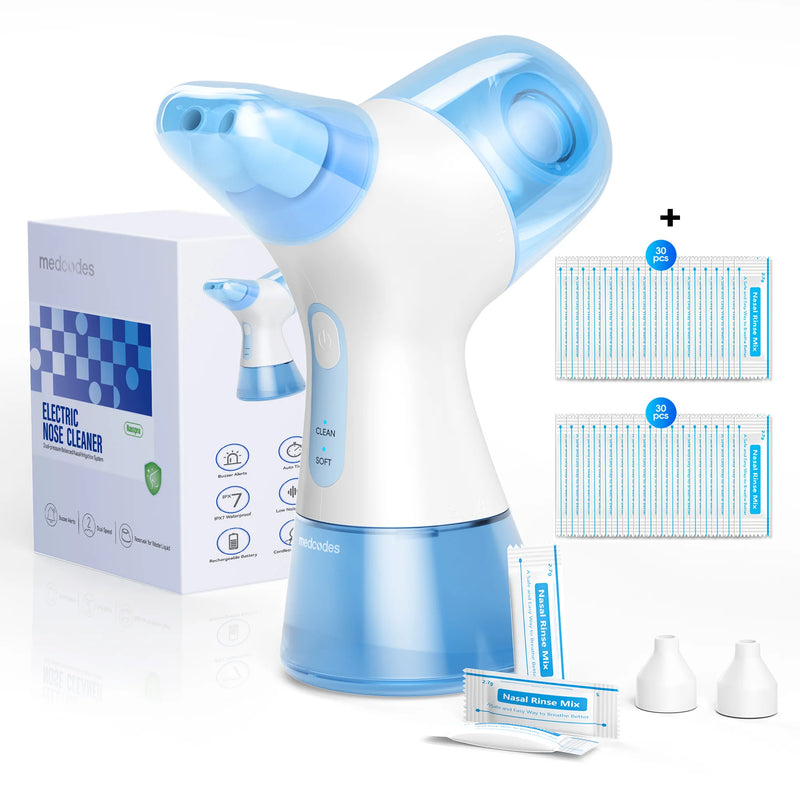 Danoz HealthSmart – Breathe Easy & Feel Amazing! USB Rechargeable Nasal Rinse Irrigation System + 30 Salt Packets for Sinus Relief, Comfort & Clear Airways Every Day 🌬️✨