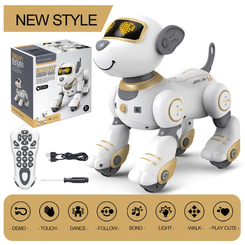 Danoz KidSmart - Intelligent Robot Dog Remote Control Electronic Sing Dance Follow Smart Interactive Stunt Music Toy Programmable Puppy Kid Gift