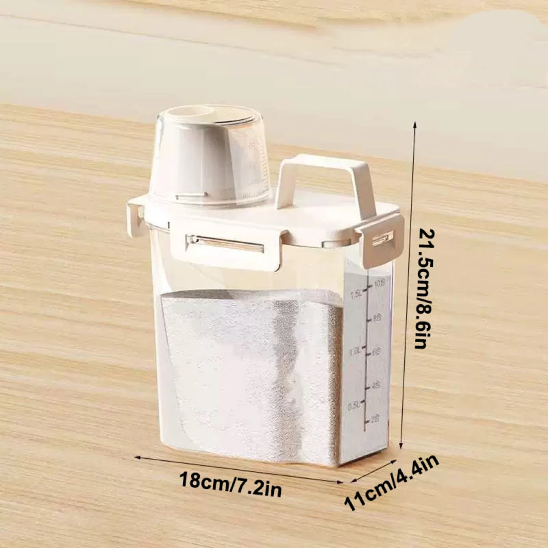 Danoz FoodSaverSmart - Sealed storage container 1,5L or 2.5L portable food storage box with lid suitable for storing grains, flour, rice, etc. - Buy 1 Get 1 More!