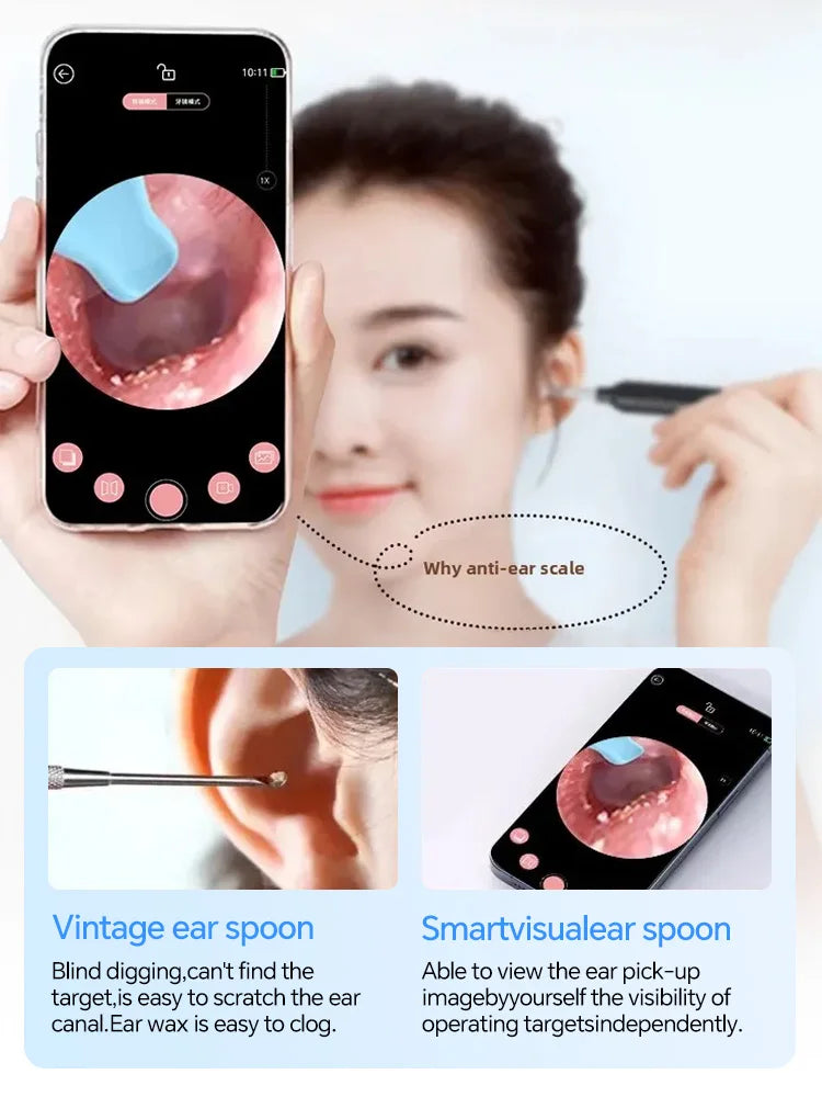 👂 Danoz EarcareSmart | Visual Ear Wax Cleaner | 5MP Camera Endoscope | Safe Earwax Removal | LED Light | White & Black | Standard & 9-Piece Sets