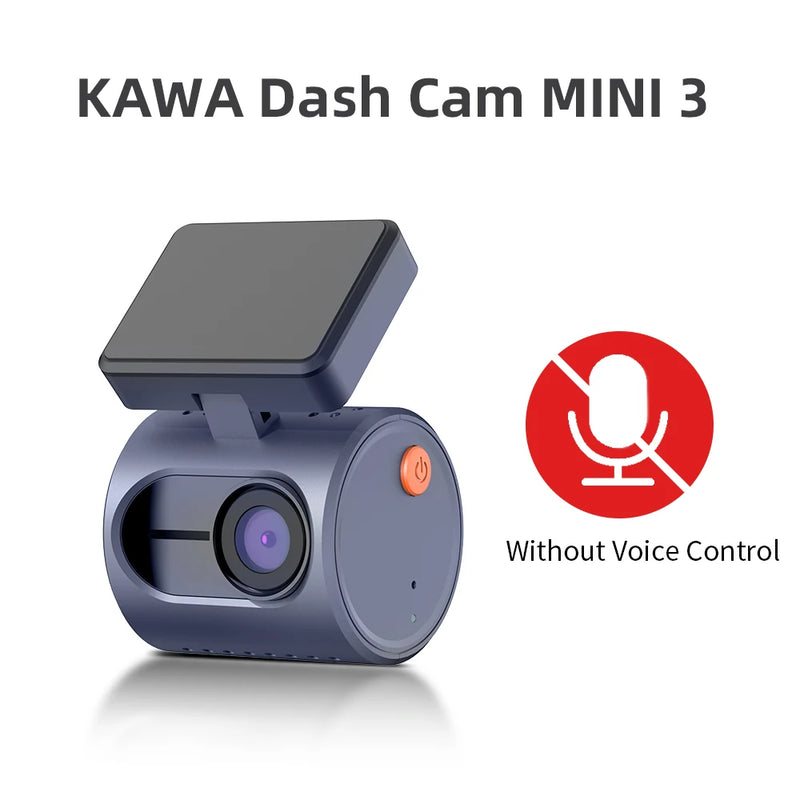 Danoz CarSmart - 2K Dash Camera For Cars DVR KAWA Dash Cam MINI 3 Video Recorder Emergency Voice Control Night Vision WiFi APP Monitor Dashcam