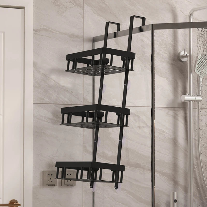 Danoz Bathrooms -  Maximize your bathroom space with this versatile shower wall-mounted storage rack. Featuring 2/3 convenient layers, it's perfect for organizing shower gels, toiletries, and bathroom essentials