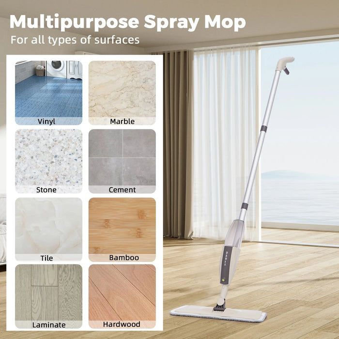 Danoz Cleaning 🧹 Spray Mops for Floor Home Cleaning Tool Brooms Household with Reusable Microfiber Pads Rotating Mop