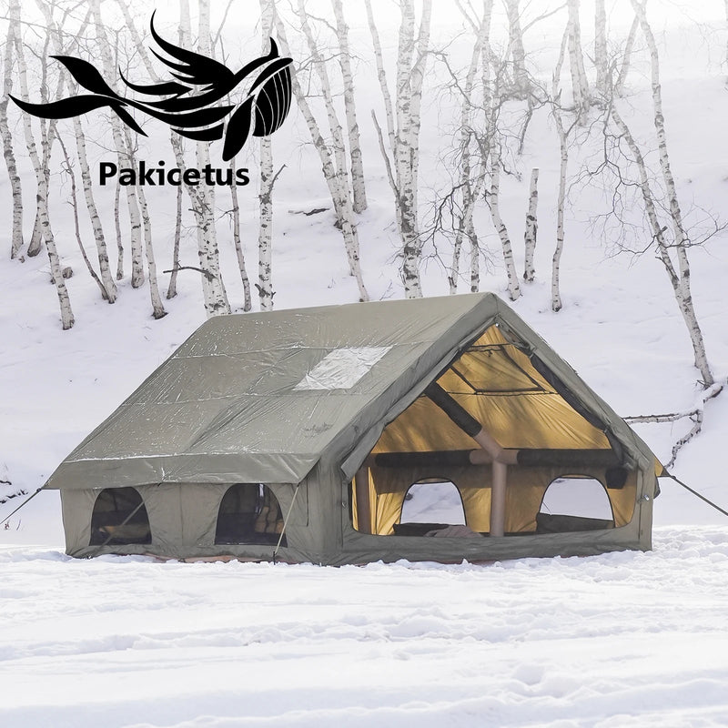 Danoz CampingSmart - Inflatable camping tent 4-8 people with windows portable water-resistant camping tent Four season tents