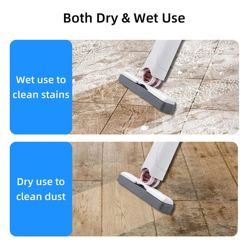 Danoz CleanSmart - Mini TopMop Portable Self-Squeeze Self Wringing Mop Strong Absorbent Sponge Mops - Buy 1 Get 1 Free!