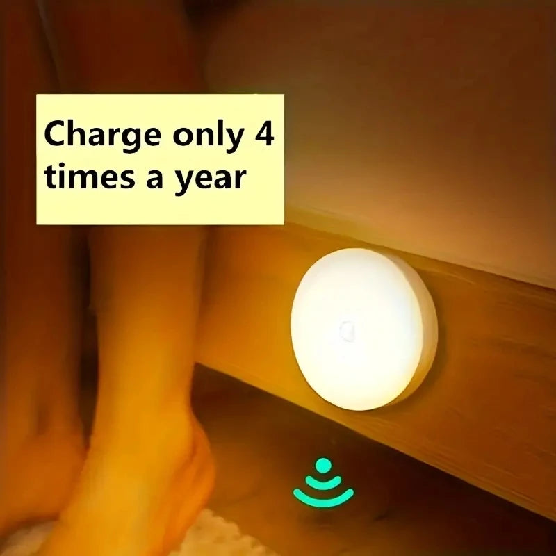 Danoz LightSmart - Motion Sensor Night Light - Wireless USB Charging LED Detector Lamp for Bedroom, Staircase, Closet, and Room Decor- Buy 1 Get 1 More!