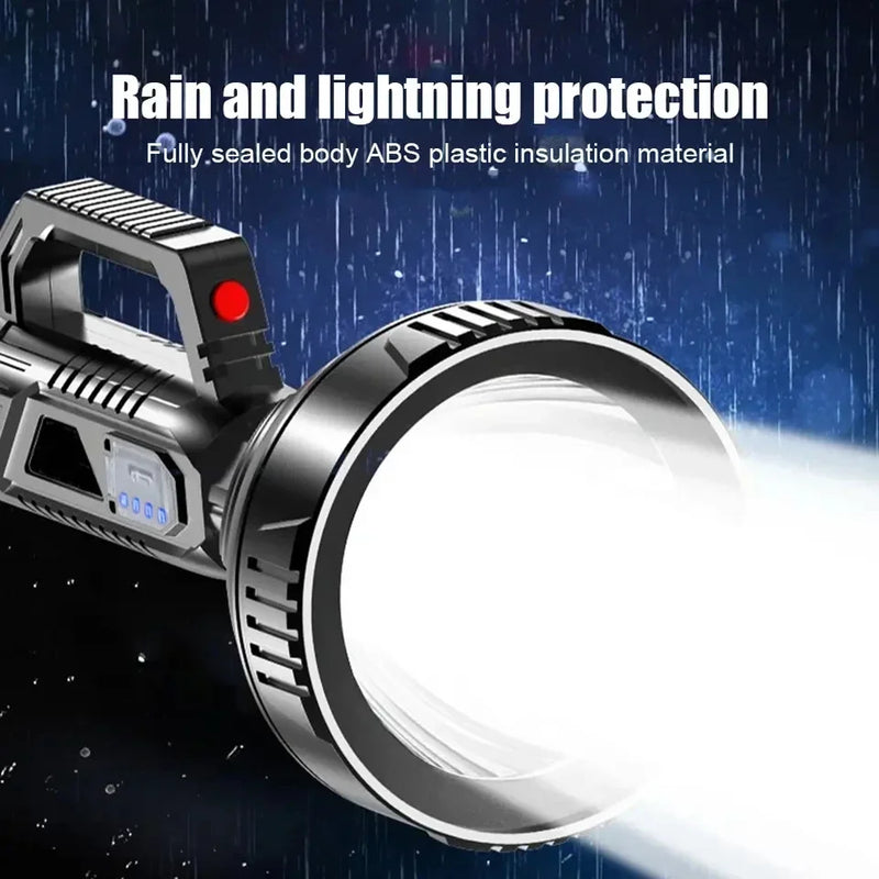 Light up your adventures with Danoz High Power LED Flashlight! This waterproof and USB rechargeable spotlight delivers super bright, focused beams perfect for camping, fishing and so much more