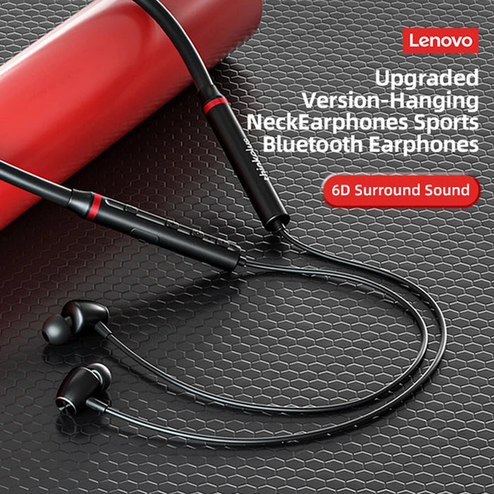 High-quality sound and ultimate convenience with Danoz Direct's Lenovo HE05X Bluetooth Earphones! Waterproof earplugs feature HIFI sound