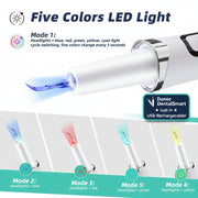 LED light with color-changing feature on a white background