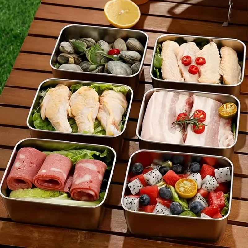 🍱 Danoz StoreSmart | 5pc Stainless Steel Food Storage Containers | Airtight & BPA-Free | Meal Prep | Dishwasher Safe | Camping & Office