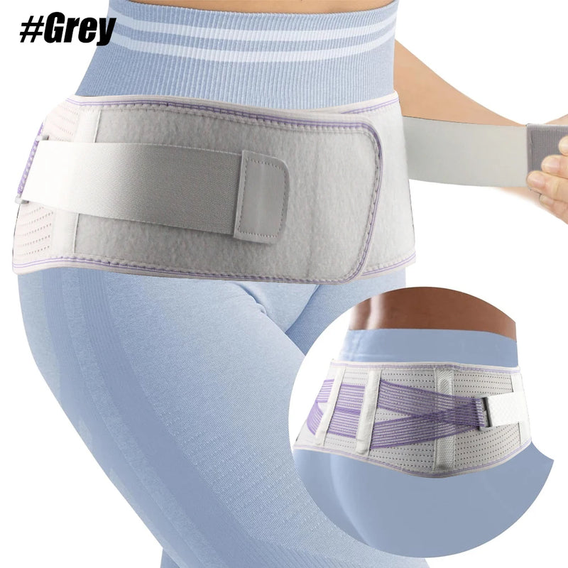 🦴 Danoz MassageSmart | FVXVXV Sacroiliac SI Hip Belt | Lower Back Brace | Sciatica & Pelvic Pain Relief | Adjustable | Unisex | S–XXXL | Black & Gray/Purple ✨