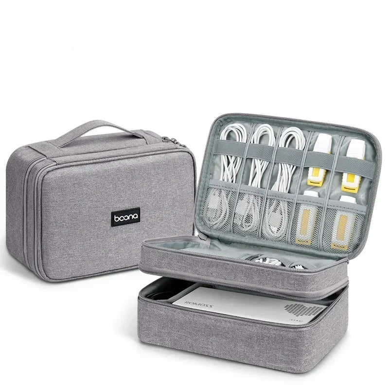 Danoz StorageSmart - Large Capacity Travel USB Gadget Cable Bag Headphone Storage Box Data Cable Storage Bag Hard Disk Charger Power Bank Organizer