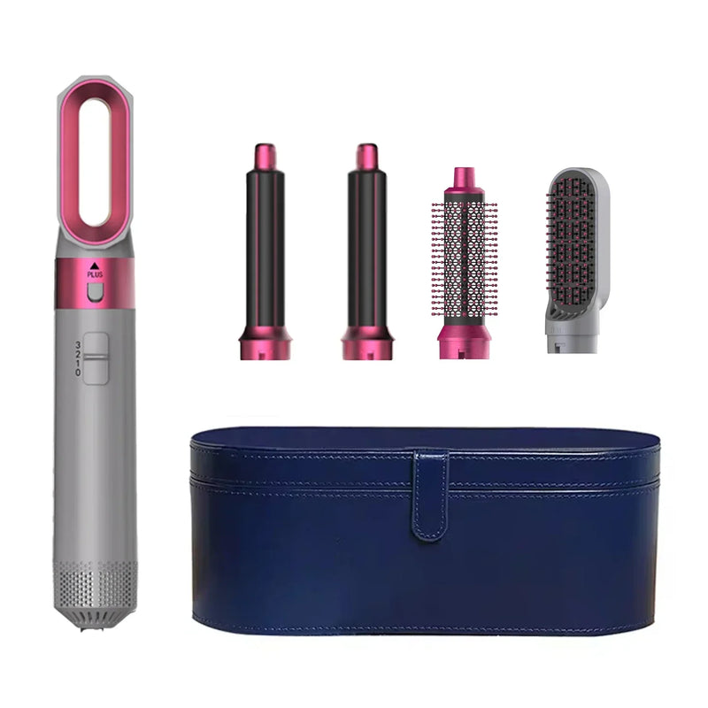 Danoz HairSmart - 5 In 1 Hair Dryer And Styler Kit With Professional Hot Air Brush Curling Iron Hair Straightener For Curling And Straightening