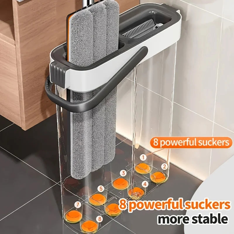 Danoz MopSmart - 33cm Hands Free Flat Mop With Bucket Set Wet dry Separation For Living Room Toilet Home Mops Floor Cleaning Tool