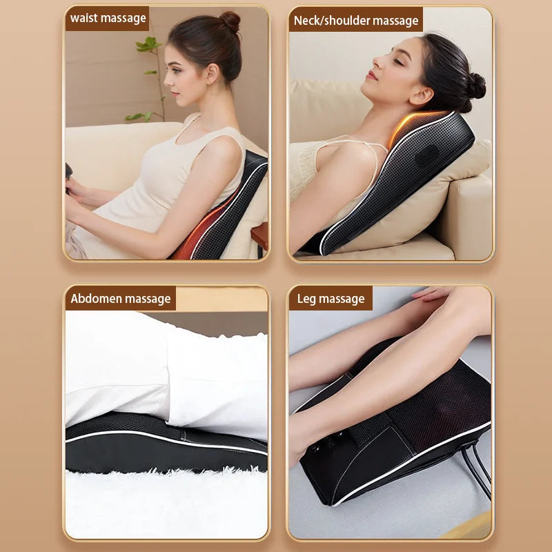 Danoz MassageSmart 💪 | Electric Shiatsu Neck & Back Massage Pillow | Heating | Cervical Traction | Car & Home | 5 Models | Free Postage!