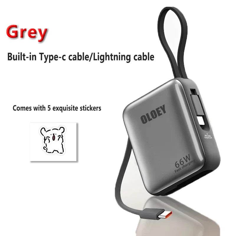 ⚡ Danoz PowerSmart | OLOEY 65W Power Bank | Built-In Cables | LCD Display | 3-Device Charging | 6 Safety Protections | Airline Approved | 10K–100K mAh