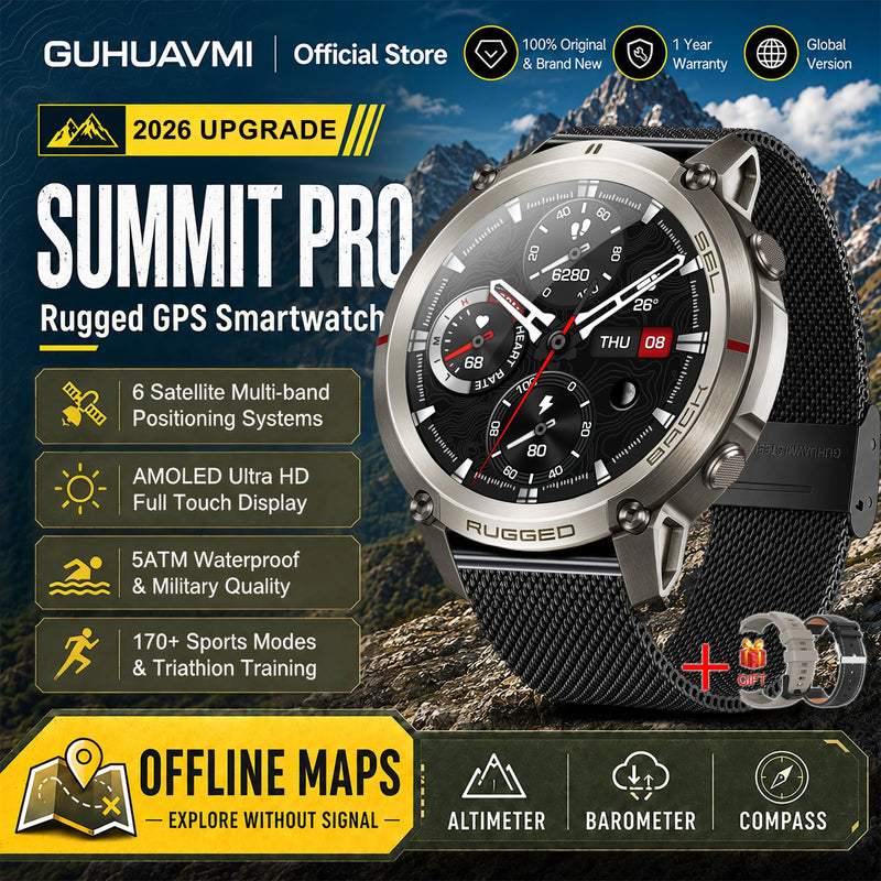 ⌚ Danoz WatchSmart | 2026 Military GPS Smartwatch | 1.43" AMOLED | Offline Map | 5ATM | 170+ Sports | Bluetooth Call | 500mAh | Men & Women