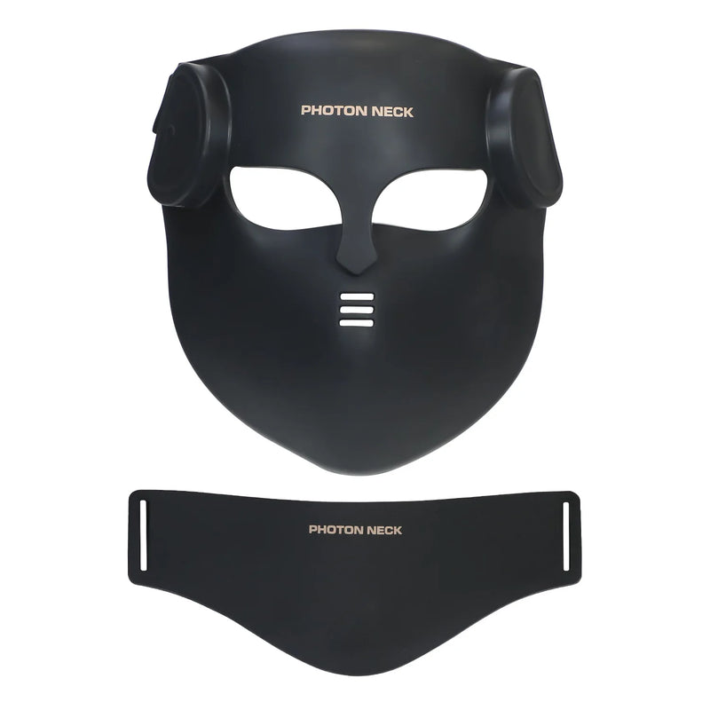 ✨ Danoz BeautySmart | LED Face & Neck Mask | 8 Light Modes | 100 LED Beads | Photon Therapy | Wireless | Anti-Wrinkle & Acne | Black & Pink