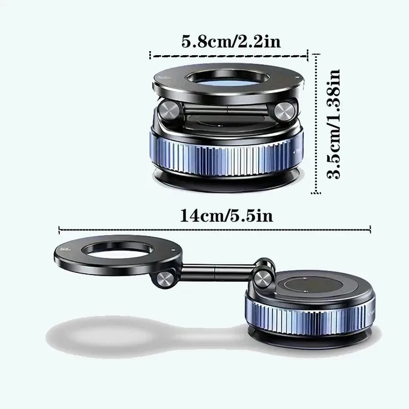 📱 Danoz PhoneSmart | Upgraded 360° Vacuum Magnetic Phone Holder | Car, Gym, Mirror & More | Hands-Free Suction Mount | Works with Any Smooth Surface | Black ✨🚗
