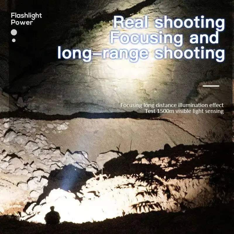 Light up your adventures with Danoz High Power LED Flashlight! This waterproof and USB rechargeable spotlight delivers super bright, focused beams perfect for camping, fishing and so much more