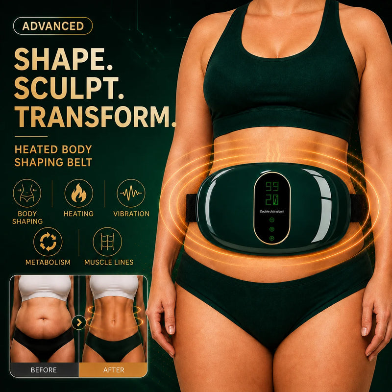 🔥 Danoz SlimSmart | Electric Abdominal Slimming Belt | EMS Fat Burner | Anti-Cellulite Massage | Body Shaping | Heating | Women & Men