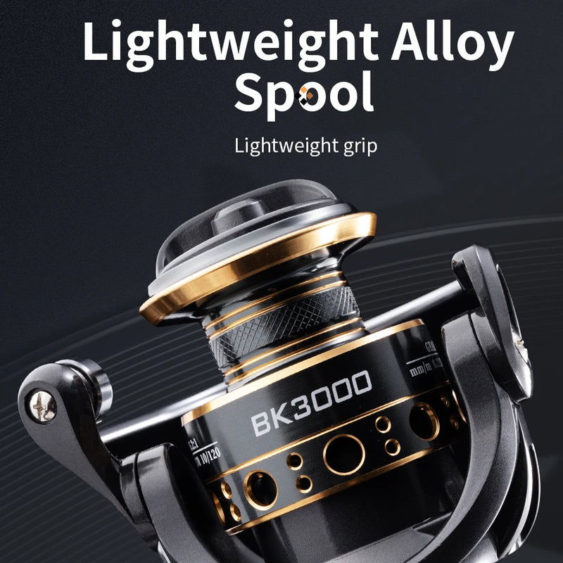 Danoz Fishing - Rooblinos BK Fishing Spinning Reel Metal Spool 5.2:1/4.7:1 Carp Fishing Reel 1000-7000 Metal Line Cup Sea Tackle