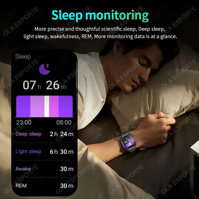 Danoz TechSmart - Men Smartwatch Flashlight Bluetooth Call Fitness Clock IP68 Waterproof Sports Men for Android IOS Smart Watch 2025 New