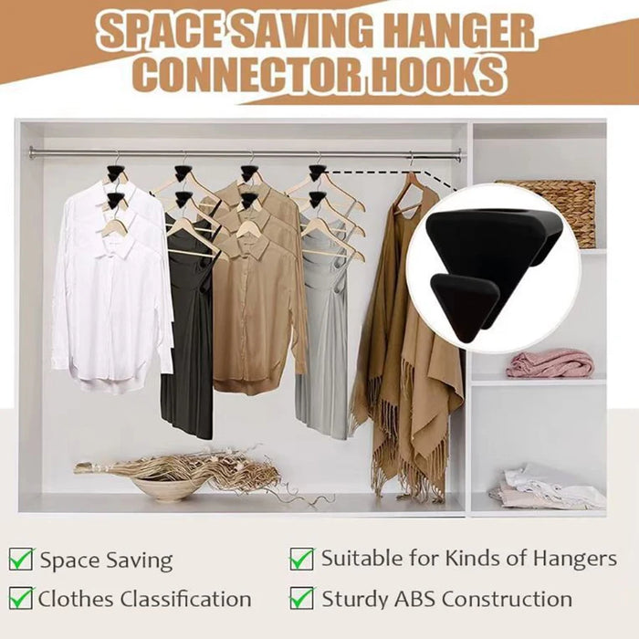 Revolutionize storage space with Danoz Direct - 12-24pcs Space triangular hanger! Say goodbye to clutter and hello to organized Wardrobe!