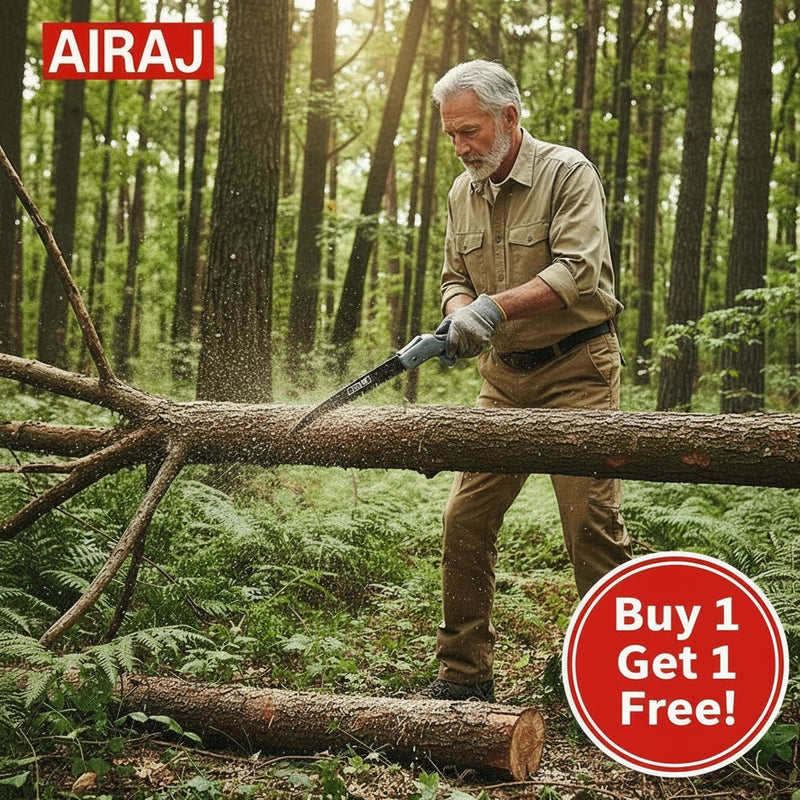 Tackle your outdoor projects with Danoz Folding Saw! This sharp, multifunctional tool folds away for easy carrying, perfect for camping, gardening - Buy 1 Get 1 Free!