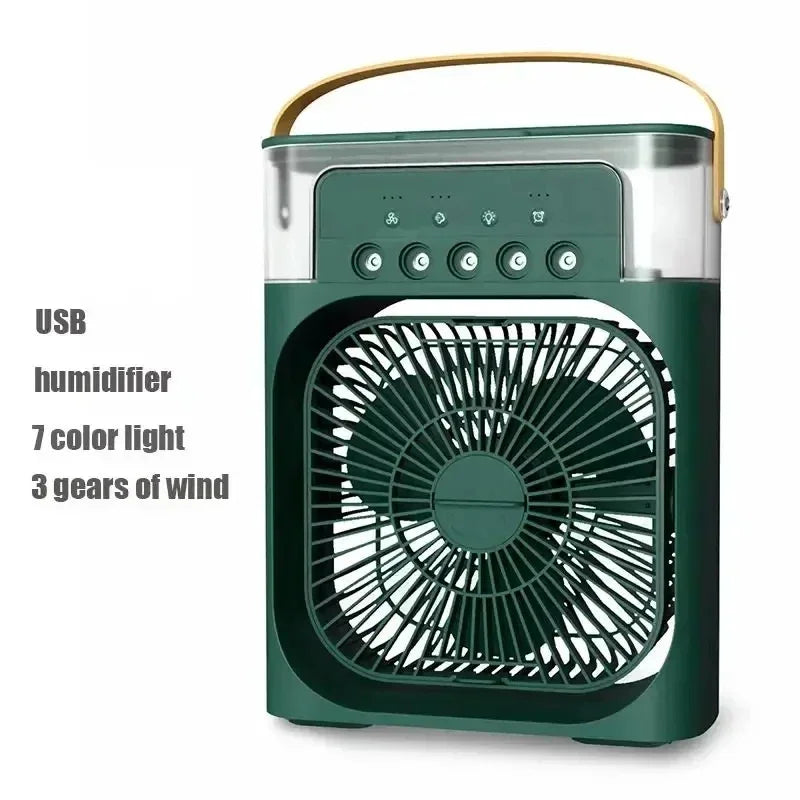 Danoz Summer - CoolMist - USB chargeable Fan Water Mist mini fan cooled silent air cooler 3 In 1