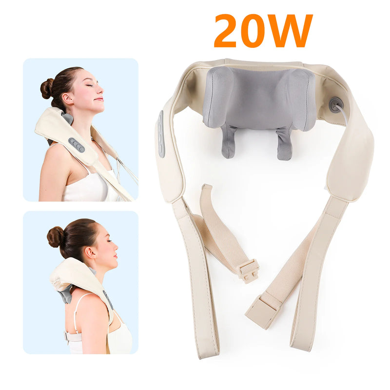 Danoz MassageSmart ShiatsuDo Neck & Shoulder Massager 💪 | 6-Claw 3D Kneading, Heat Therapy, USB Rechargeable — Trapezius & Full Body