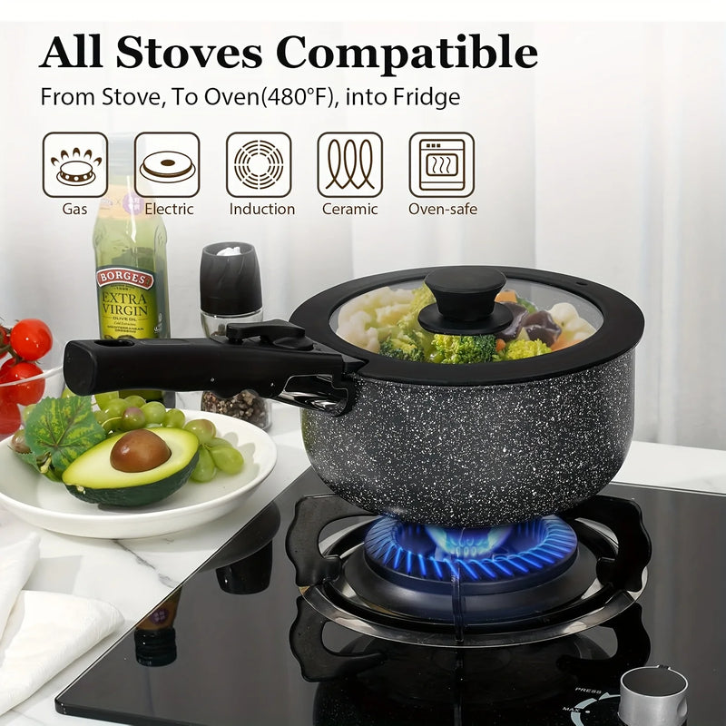 🍳 Danoz CookSmart FlavorStone | 15-Piece Non-Stick Cookware Set | Detachable Handles | RV, Caravan & Apartment Ready | 5-Year Warranty | The Last Pots & Pans You'll Ever Need! ✨