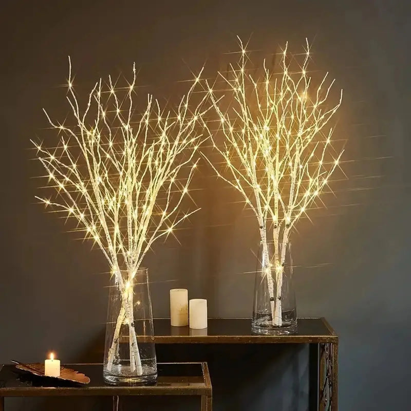 Danoz Lights - White Birch Branch Lights Battery Operated 20 LED Fairy Lights Willow Branches for Home Bedroom Inside Outdoor Decoration - Buy 1 Get 1 Free!