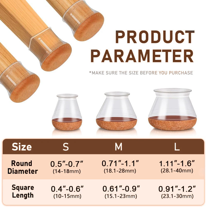 Protect your beautiful hardwood floors with Danoz HomeSmart - 24 Pcs Chair Leg Floor Protectors. Made with high-quality silicone