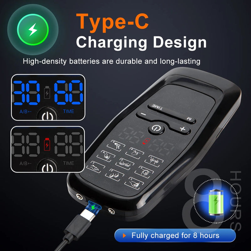 Danoz HealthSmart - Physiotherapy Tens Muscle Stimulator Electric Ems Acupuncture Body Massage Digital Therapy Machine Electro Stimulator