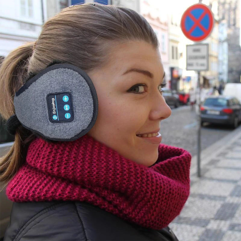 Experience the ultimate comfort with Danoz Direct's Wireless Headband Headphones Muffs - Stay warm and groove to your favorite tunes