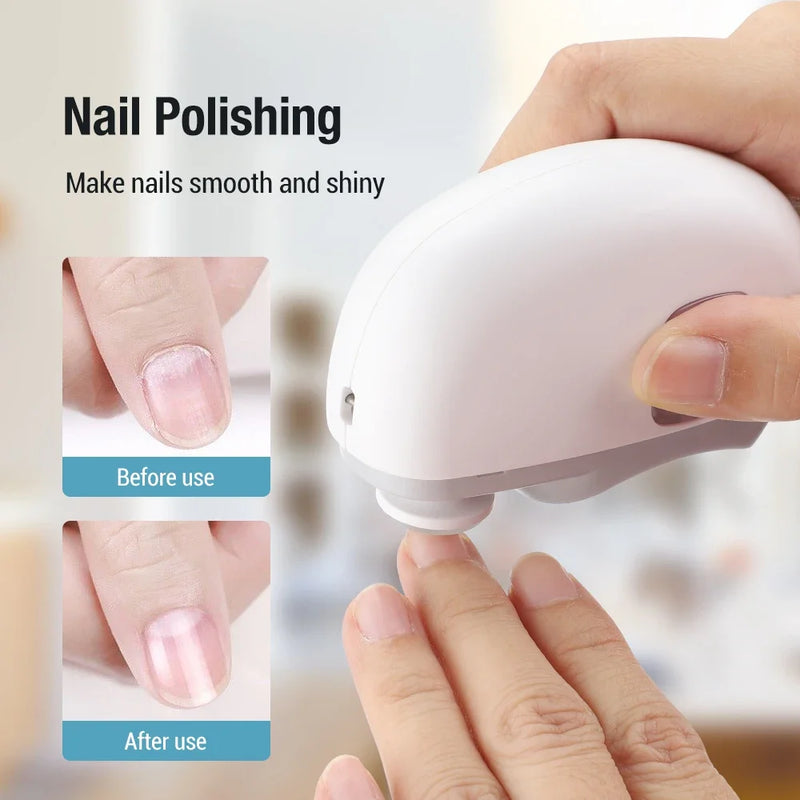 Danoz NailSmart Electric Nail Clipper 💅 | 3-in-1 Trim, Grind & Polish | Built-In LED Light | 2-Speed | Rechargeable USB-C | Safe for Babies & Adults | Nail Debris Catcher!