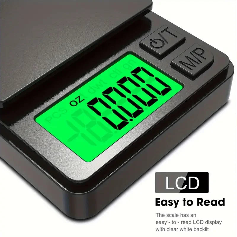 Danoz Smart - Precision Pocket Scale 1000g X 0.01g - Digital Gram, Food, Jewelry, Ounces/Grains Scale with Backlit LCD - Mini Scale for Travel