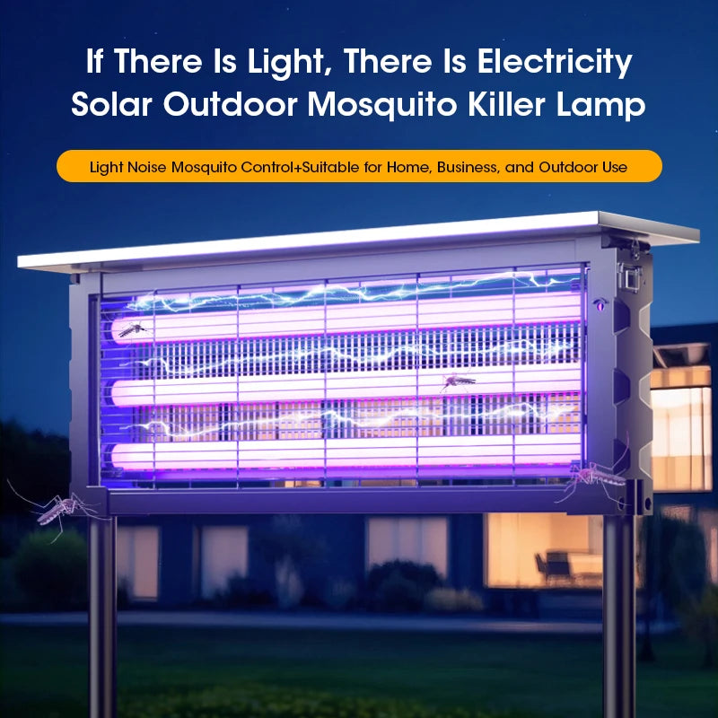 Keep your outdoor spaces mosquito-free without the hassle! with Danoz solar-powered or USB insect killer lamp harnesses the sun's energy to attract and eliminate flying pests