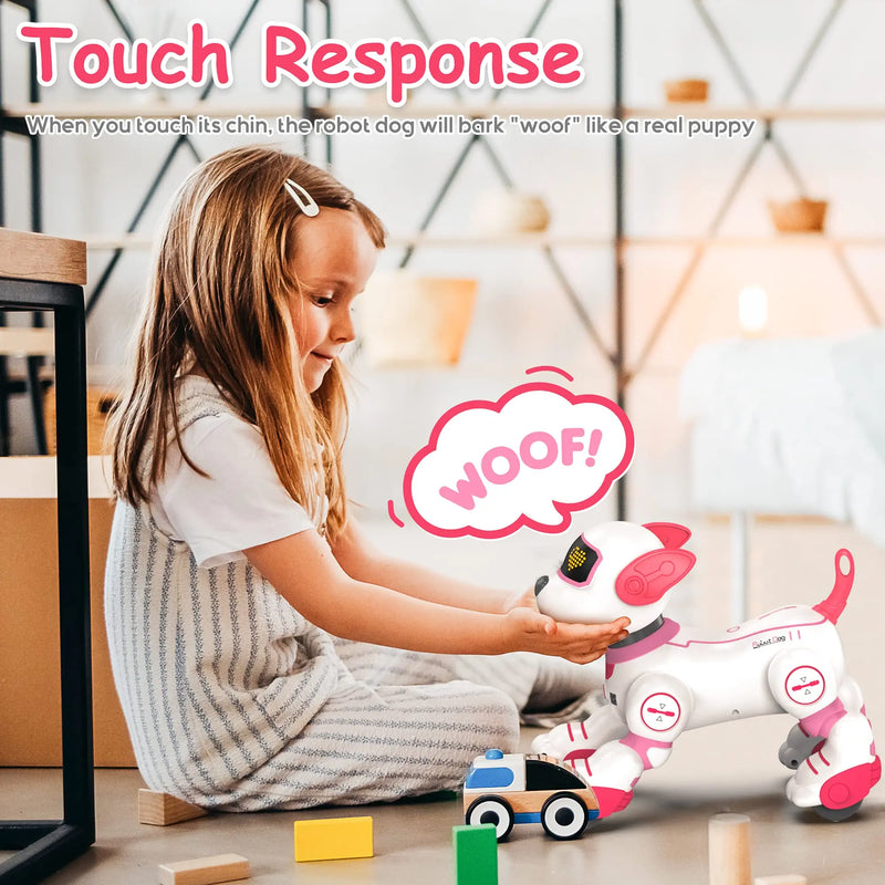 Danoz KidSmart - Intelligent Robot Dog Remote Control Electronic Sing Dance Follow Smart Interactive Stunt Music Toy Programmable Puppy Kid Gift