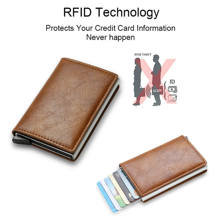 Experience the convenience and security of Danoz Direct Mini Wallet. With RFID protection, this slim and stylish leather