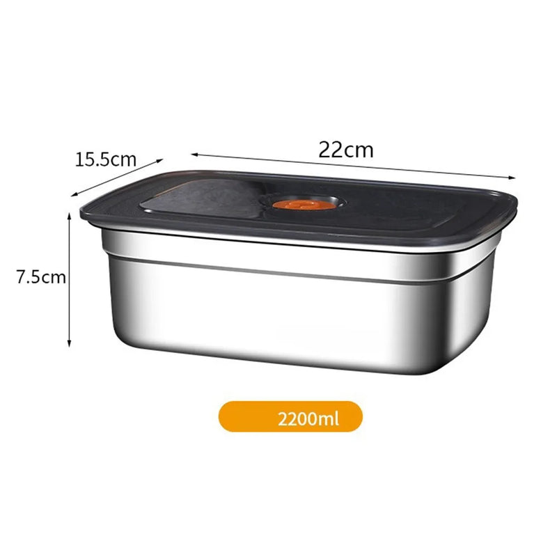 Danoz FoodSmart - High Quality 316L Stainless Steel vacuum food containers, Lunch Box Sealed Refrigerator Freezer Storage Box Leak-proof Suitable Bento Box