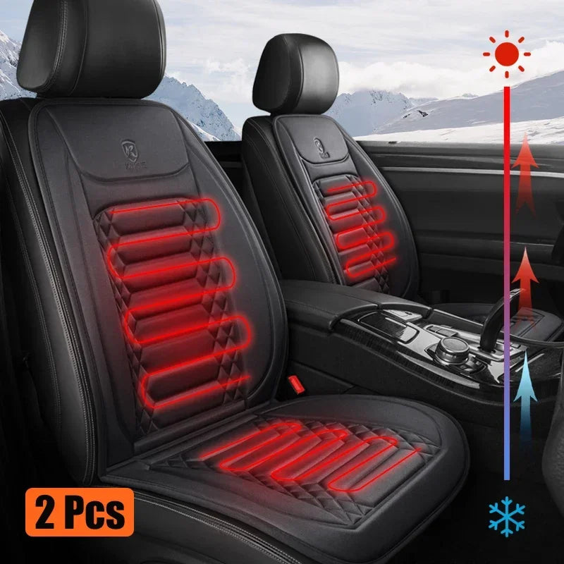 🚗 Danoz WinterSmart | Amagi 12V Heated Car Seat Cover | 30W–45W | Skin-Friendly Fabric | Anti-Slip | 30–65°C | Universal Fit | Brown, Black & Grey ❄️