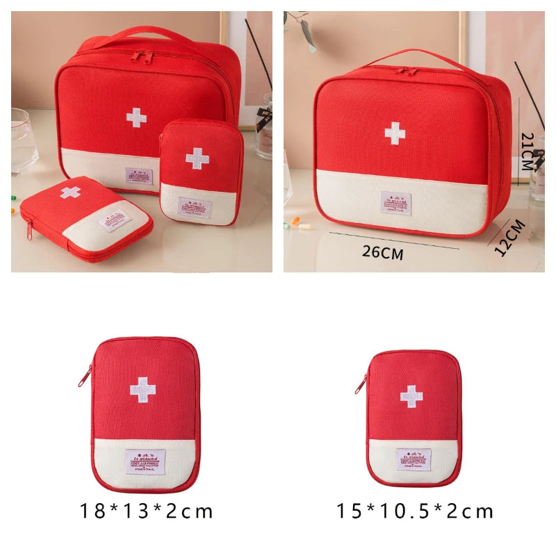 Danoz SafetySmart - 3 Pcs/set Portable Medical Storage Bag Camping Emergency First Aid Kit Organizer Home Outdoor Travel Bag