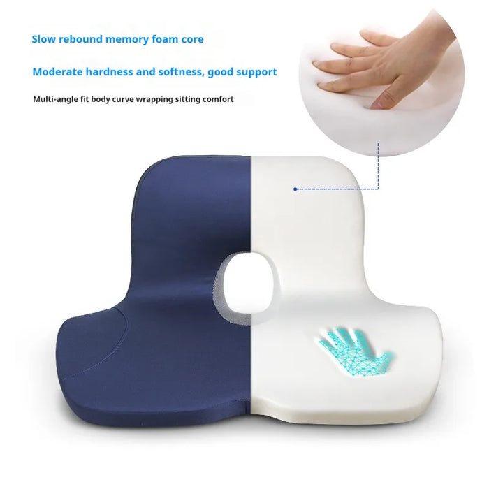 Danoz Health - DL-Shaped Integrated Car/Chair Seat Cushion Memory Foam Seat Anti-Slip Bottom Pressure-Reducing Hip Waist Support