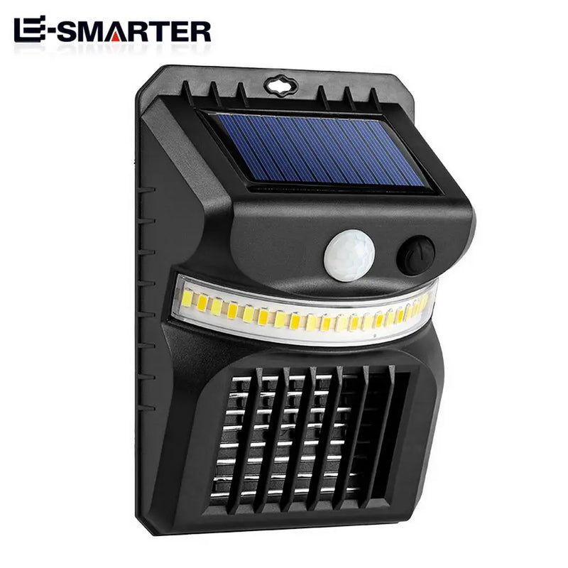 Danoz Pests - LED Solar Mosquito Killing Lamp UV Electric Shock Mosquito Killer Human Intelligent Induction Outdoor Waterproof Wall Lights - Buy 1 Get 1 Free!