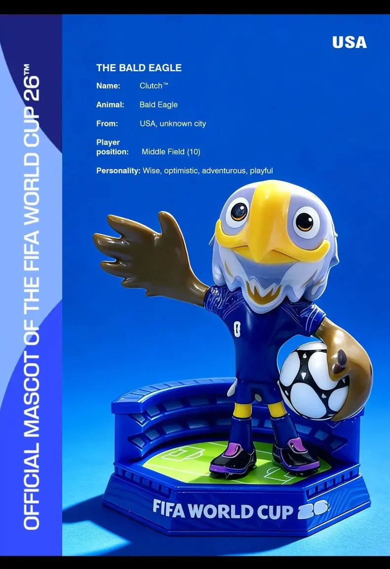 Danoz CollectSmart 🏆 | FIFA Official Licensed 2026 World Cup Mascot 3-Piece Figurine Set | Maple, Zayu & Clutch | 6cm | Fan Collectible | Free Postage!