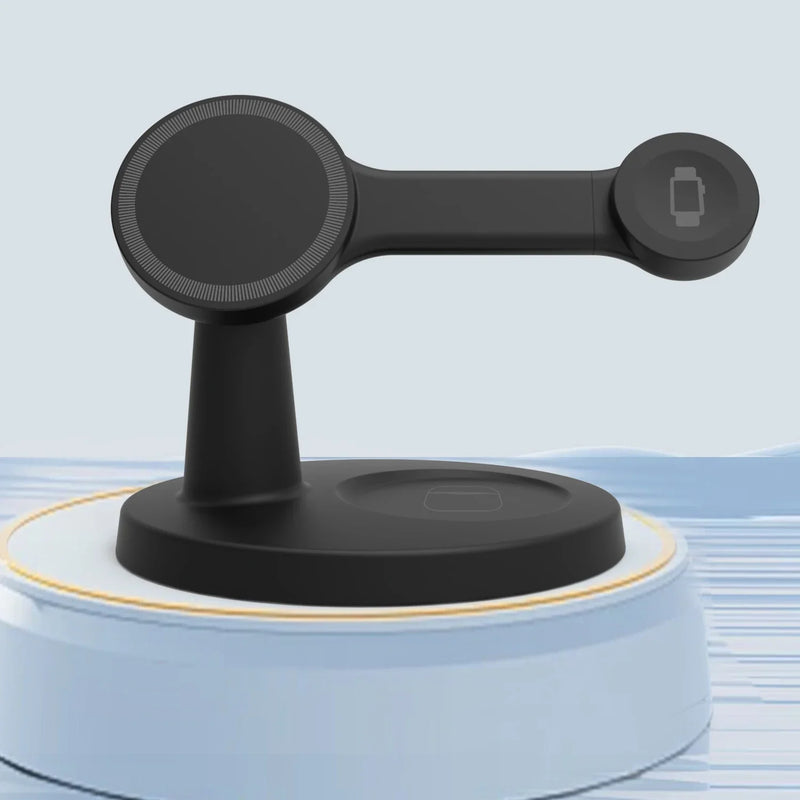 Danoz Smart - 3 In 1 Magnetic Wireless Charger Stand For Magsafe iPhone 16 15 14 13 Pro Max Apple Watch 9 8 AirPods Pro Fast Charging Station