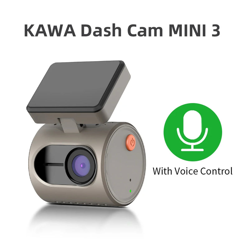 Danoz CarSmart - 2K Dash Camera For Cars DVR KAWA Dash Cam MINI 3 Video Recorder Emergency Voice Control Night Vision WiFi APP Monitor Dashcam